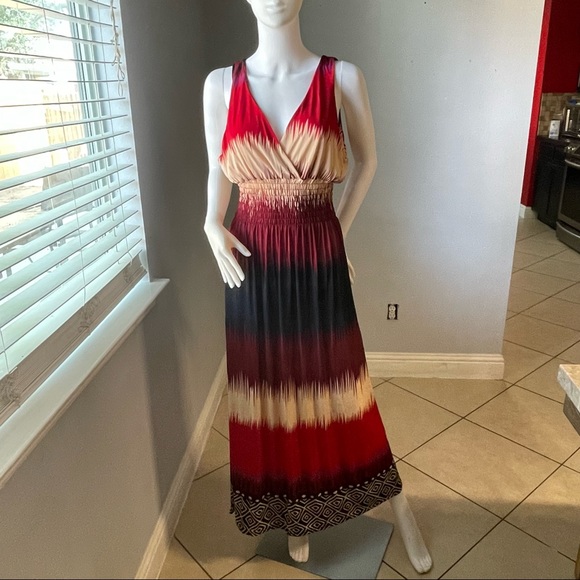 Red New Women’s striped sleeveless dress size Medium - Picture 12 of 13